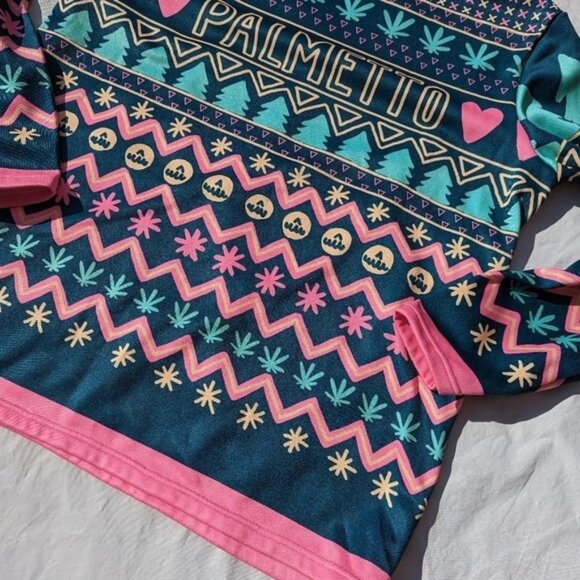 Atac Sportswear Neoprene Palmetto Crewneck Neon Sweatshirt Size Large - Picture 4 of 5